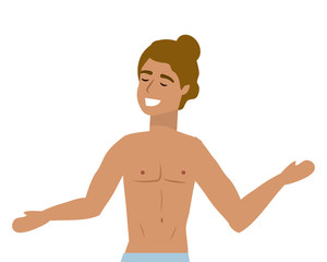 Fototapeta premium Isolated man smiling design vector illustration