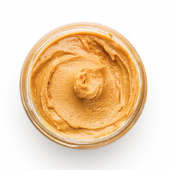 Peanut butter on white