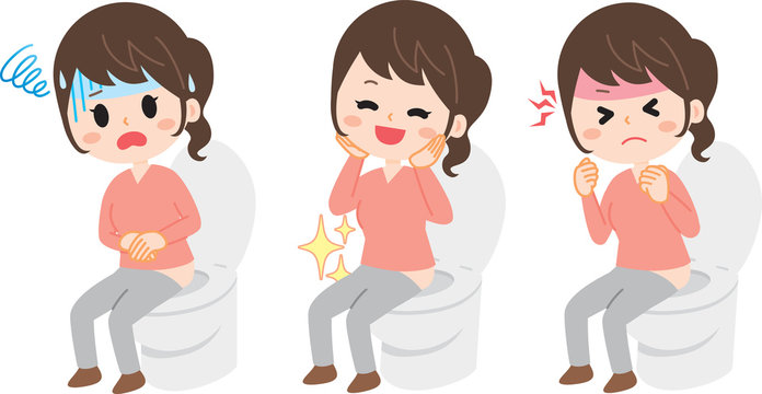 Toilet Women Illustrations 3 Types