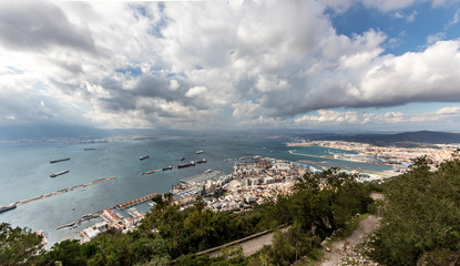 panoramic view of gibraltar