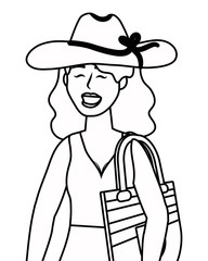 Girl with summer swimwear design