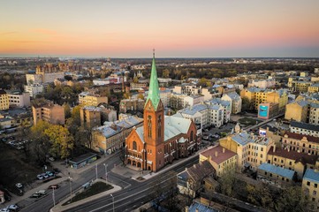 Fototapeta premium view of the city from above