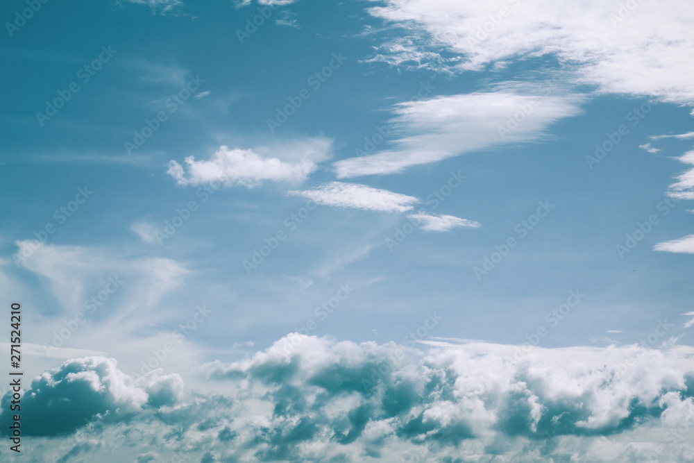 Sticker retro clouds sky background white fluffy cloudscape nature background retro color style