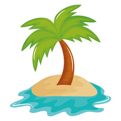 tree palm beach in island summer icon