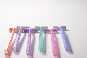 Different colored razors