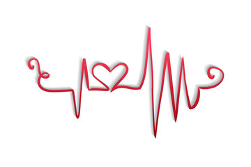 Heart beat symbol vector