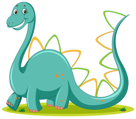 Cute dinosaur white background