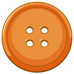 Orange button isolated background