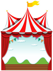 An isolated circus banner