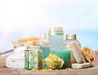 Spa set: Aromatherapy bottles with scrub