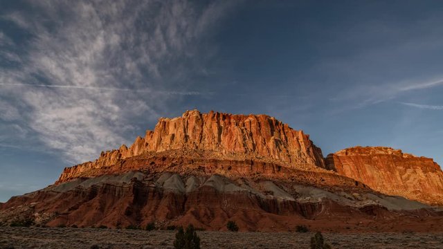Capitol Reef National Park Slick Rock Drive Sunset Time Lapse