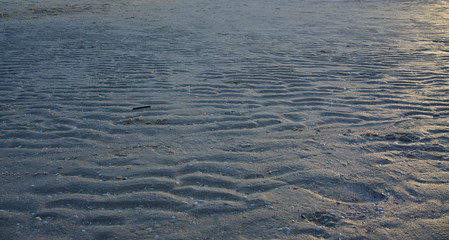 Beach silky sand in ripple shape
