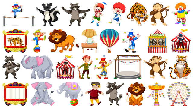 Set of circus element