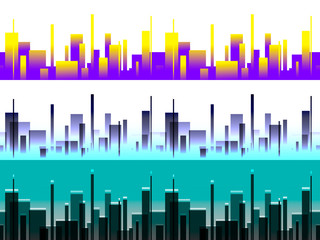 seamless abstraction options for buildings in different colors and with different gradients