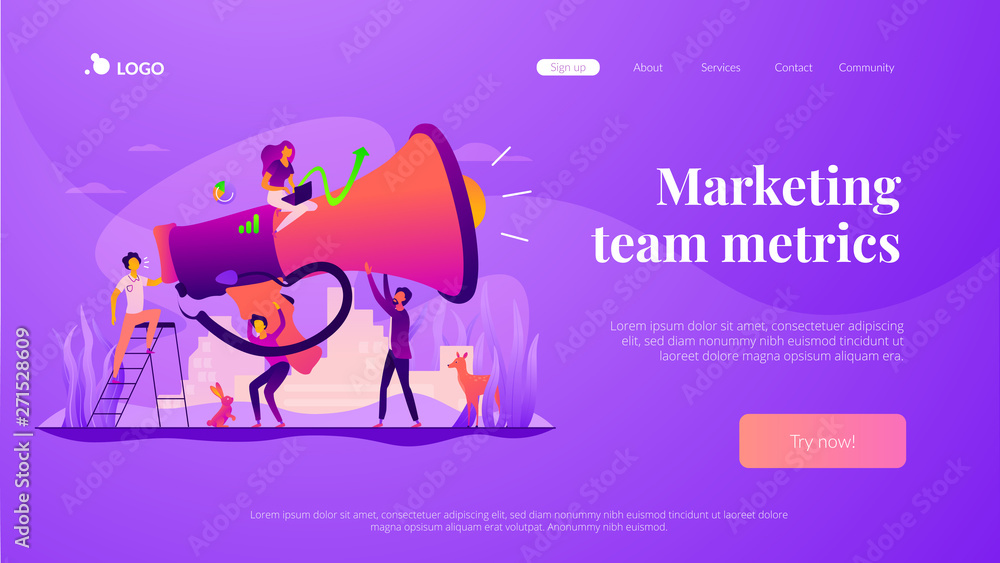Poster digital marketing team, marketing team metrics, marketing team lead and responsibilities concept. we
