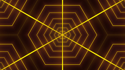 Retro Sci-Fi Background Futuristic landscape of the 80`s. Digital Cyber Surface. Suitable for design in the style of the 1980`s. kaleidoscope pattern ideal for technology