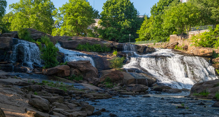 Fototapeta na wymiar Reedy River Waterfall