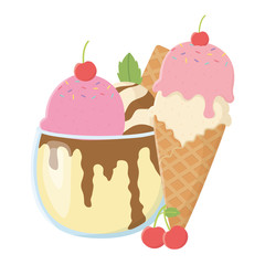 Summer and delicious ice cream design