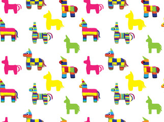 Pinata Horse Cartoon Seamless Wallpaper