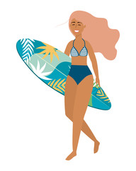 Girl with swim wear design