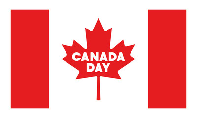 Canada day with maple leaf design