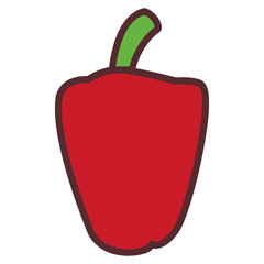 bell pepper fresh vegetables icon vector ilustrate