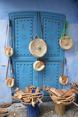 The architecture of the blue city of Chefchaouen, Morocco