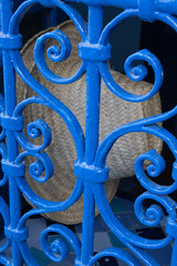 Windows seen in Chefchaouen, Morocco