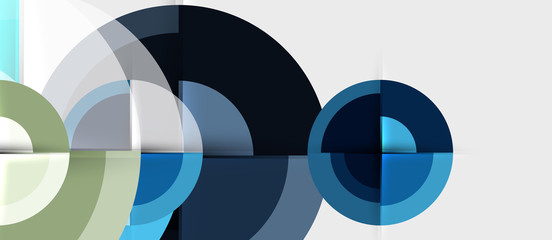Fototapeta premium Geometric design abstract background - circles