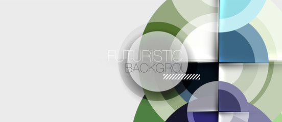 Fototapeta premium Geometric design abstract background - circles