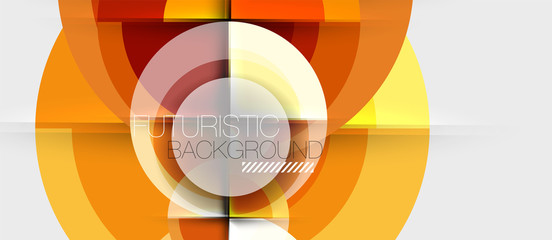 Fototapeta premium Geometric design abstract background - circles