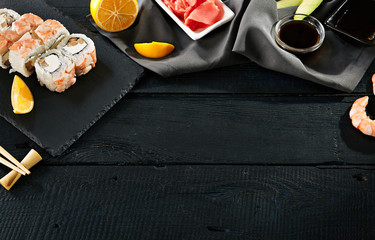 Shrimp Sushi Set Background