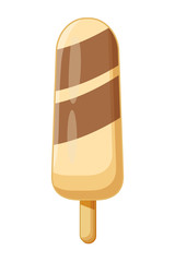 Popsicle with chocolate covered