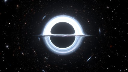 Black hole space galaxy graphics 3d illustration render © Vishalbakhaswala