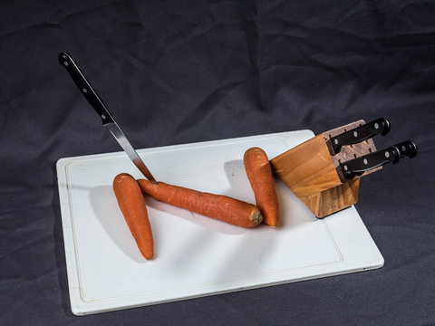 Zanahorias frescas para una ensalada