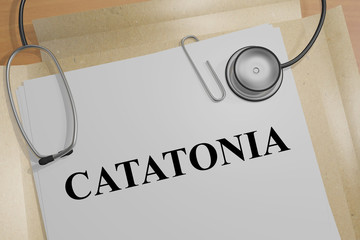 CATATONIA - medical concept - obrazy, fototapety, plakaty