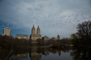 Obraz premium lake central park ny nyc new york