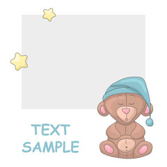 Post frame template with cartoon elements.