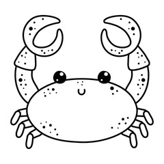 Isolated crab cartoon design vector illustration
