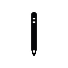 Black solid icon for pencil pen