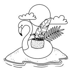 Summer and vacation icon set design