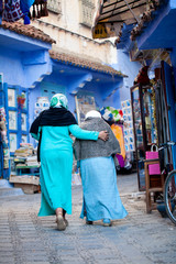 Mujeres árabes en Chauen, Marruecos