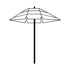 Beach umbrella cartoon isolated symbol
