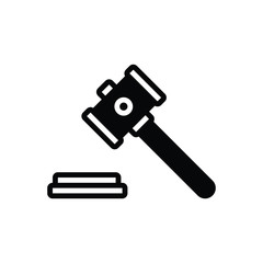 Black solid icon for auction authority 