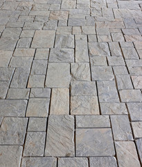 Pattern of stone path of walkway 