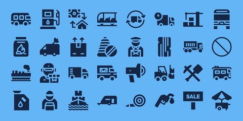 truck icon set