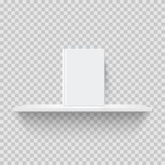 Decorative bookshelf realistic vector illustration © backup16