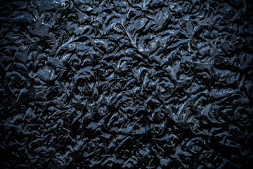 Abstract background from black color painted on wall. Dark texture and pattern backdrop.