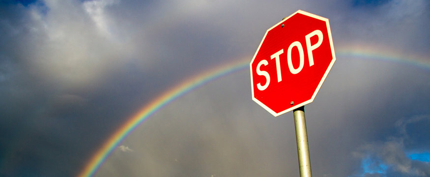 Stop Sign & Rainbow