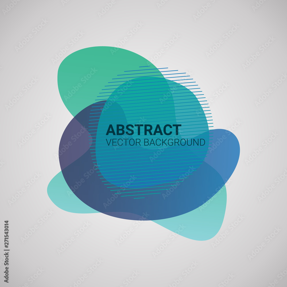 Aufkleber abstract blur free form shapes color gradient